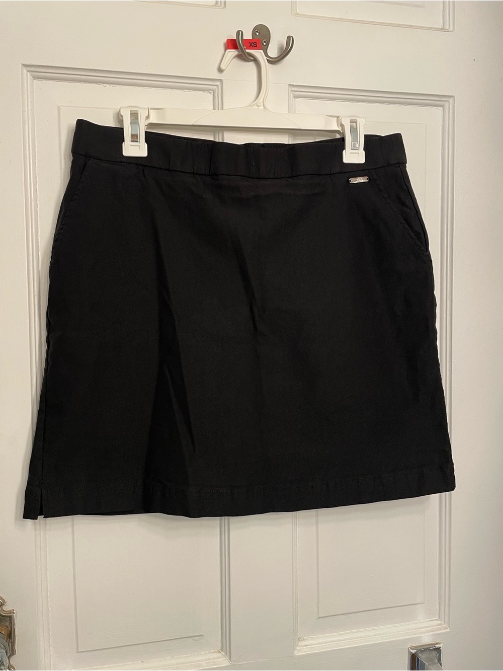 Rafaella Black Women's Skirt with Elastic Waistband and built in shorts